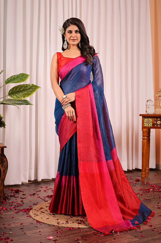 T A A P I || Pure Linen Saree