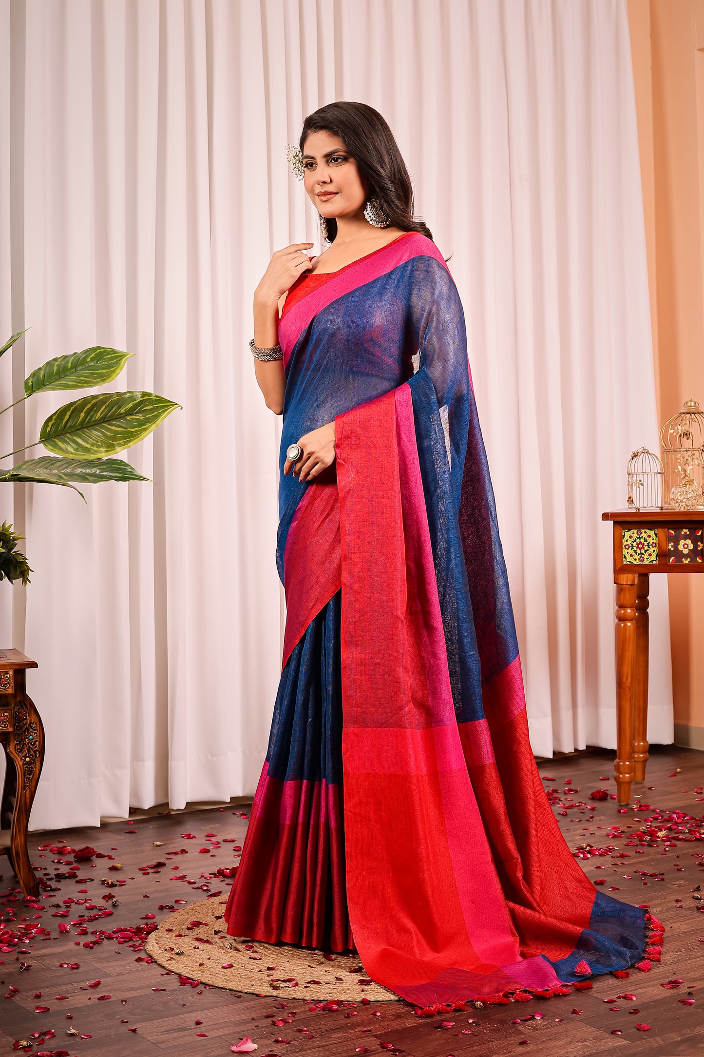 T A A P I || Pure Linen Saree