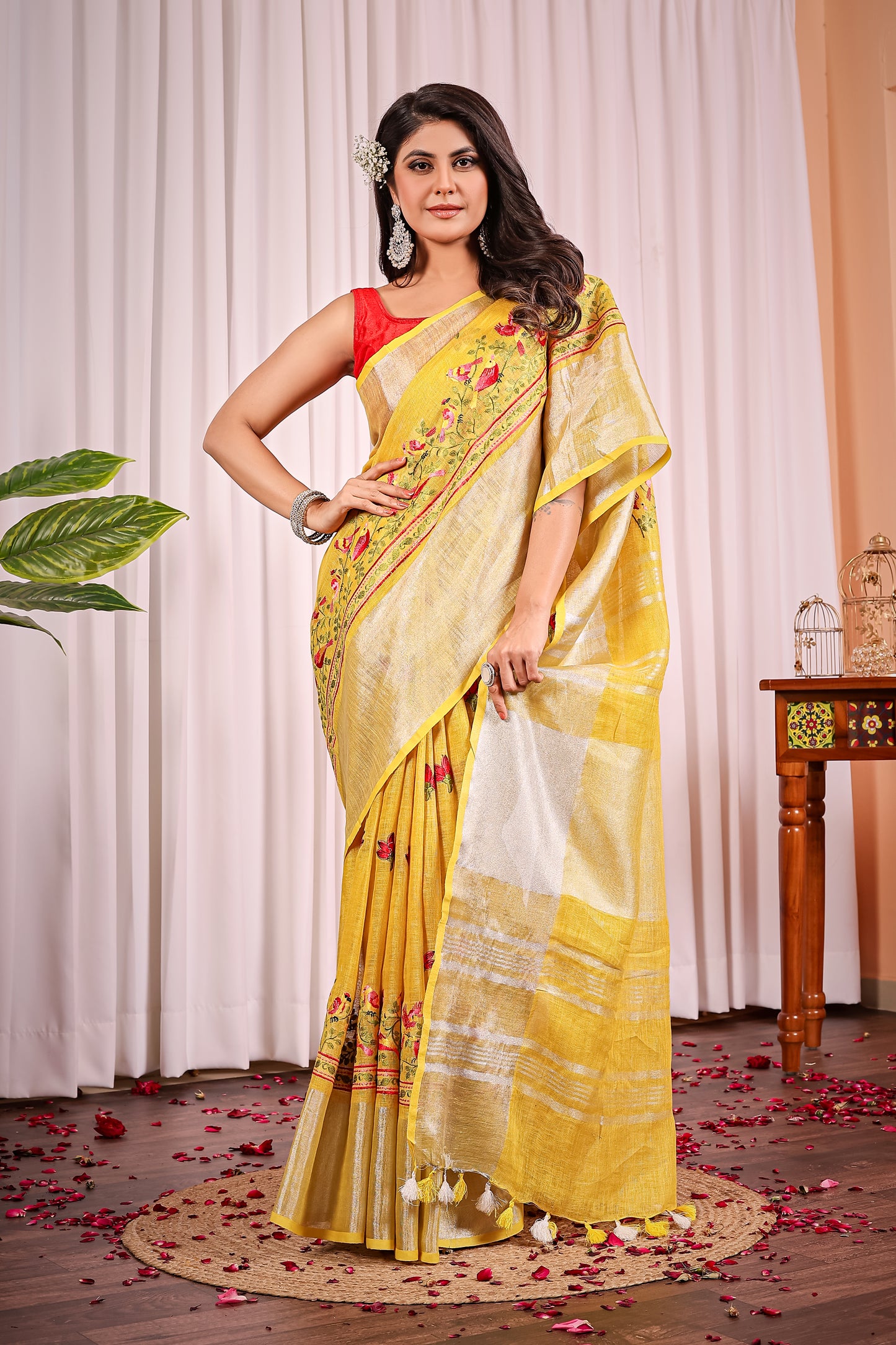 K A V E R I || Pure Linen Saree