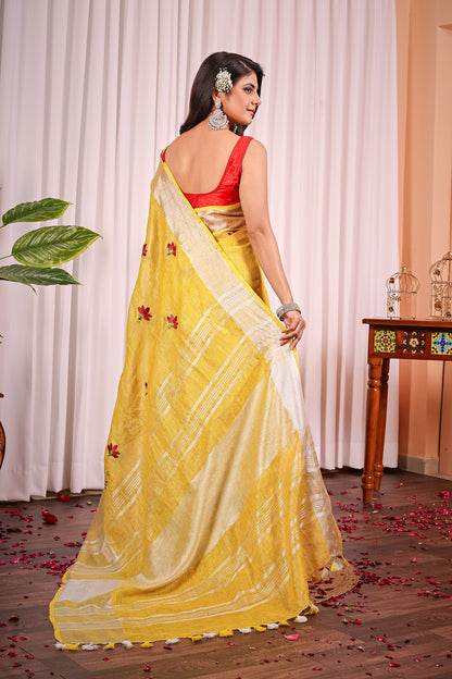 K A V E R I || Pure Linen Saree