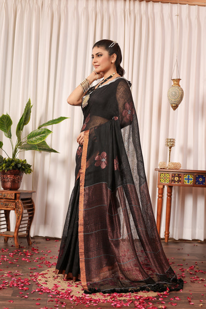 N E E R A N J A N A || Pure Linen Saree