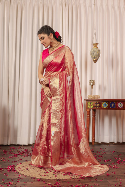 K U N T I || Pure Banarasee Organza Tissue Saree