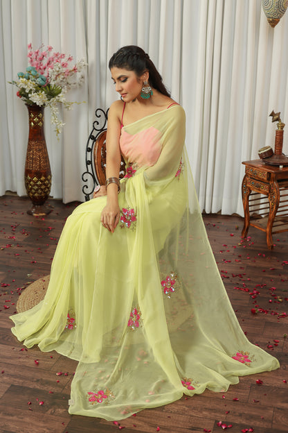 A P A R A J I T A|| Pure Chiffon Saree