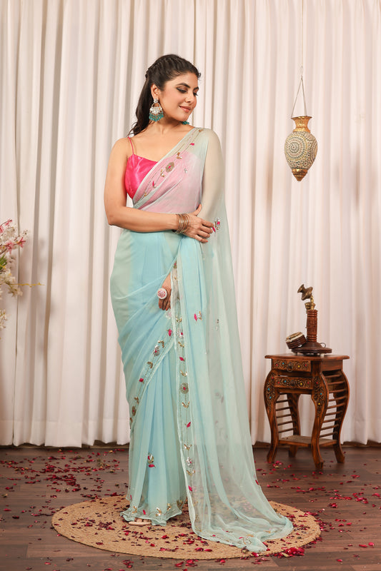 C H A N C H A L || Pure Chiffon Saree