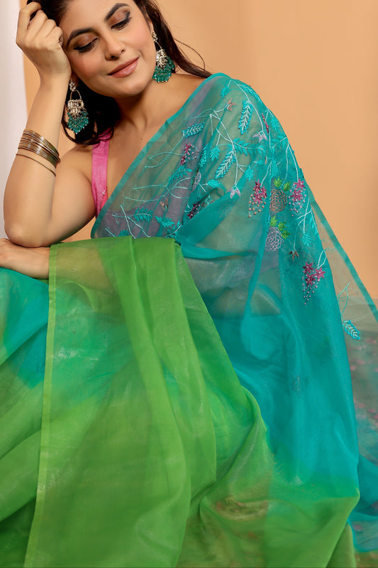 C H A N D N I || Organza saree
