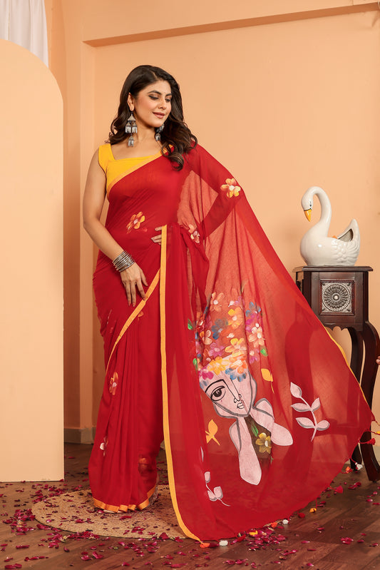 K E N A || Mull Cotton Saree
