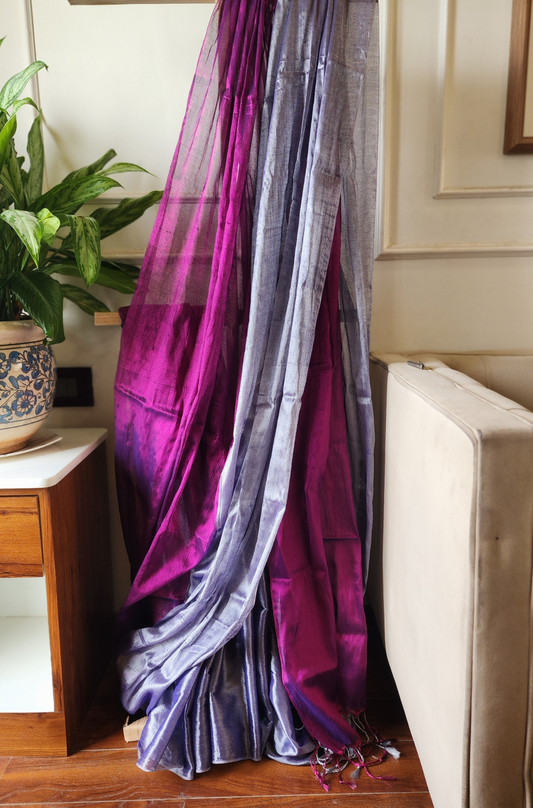 S I N D O O R I E || || Handloom Raga Tissue Saree