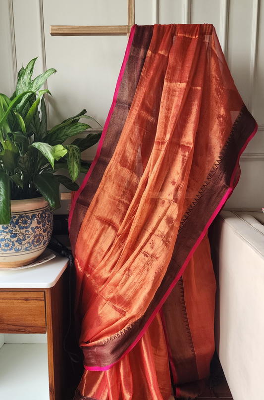 N A R A N G E E || Handloom Raga Tissue Saree