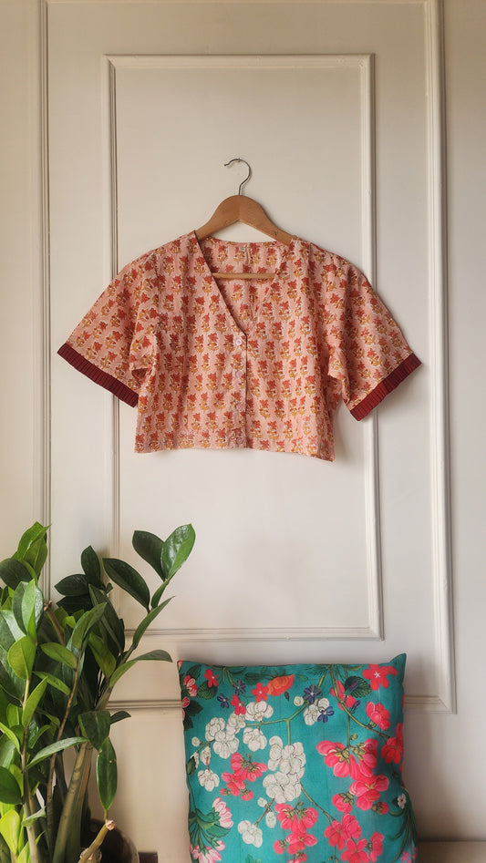 Multicolour || Hand - Block Printed Blouse