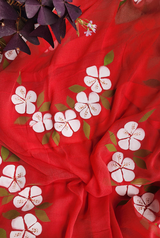 L A A L - C H A M P A || Pure Chiffon Saree