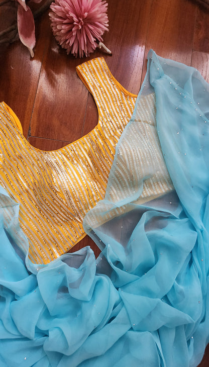 Sakhi - Sequence Work Yellow Blouse