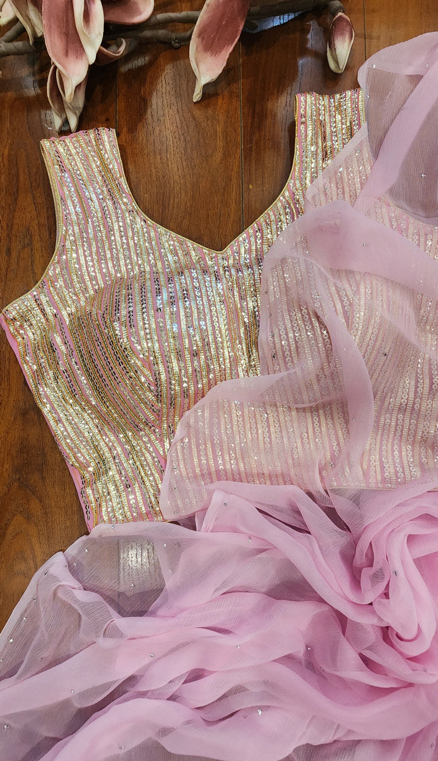 Sakhi - Sequence Work Pink Blouse