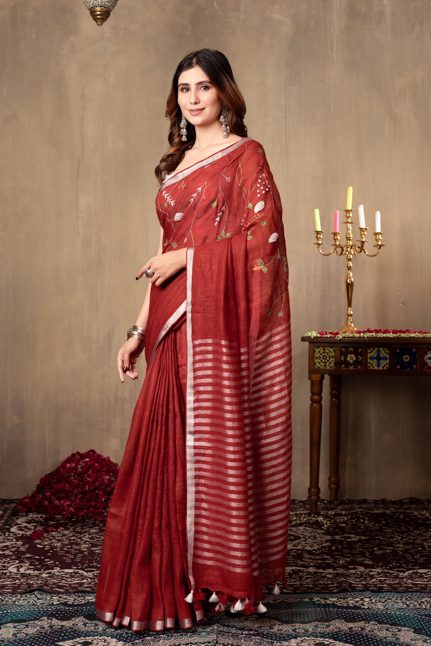 M A H A N A D I || Pure Linen saree