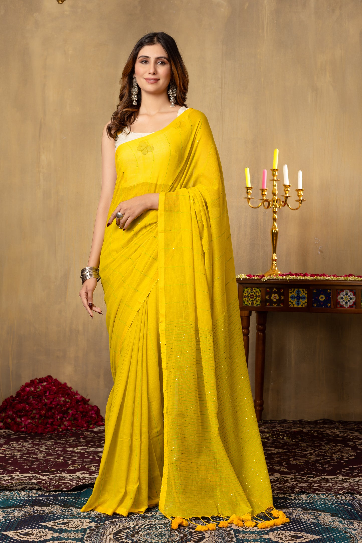 S O N C H A M P A || Mull Cotton Saree