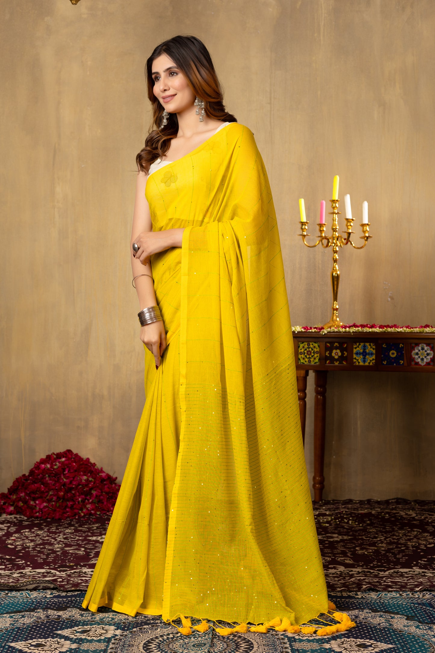 S O N C H A M P A || Mull Cotton Saree