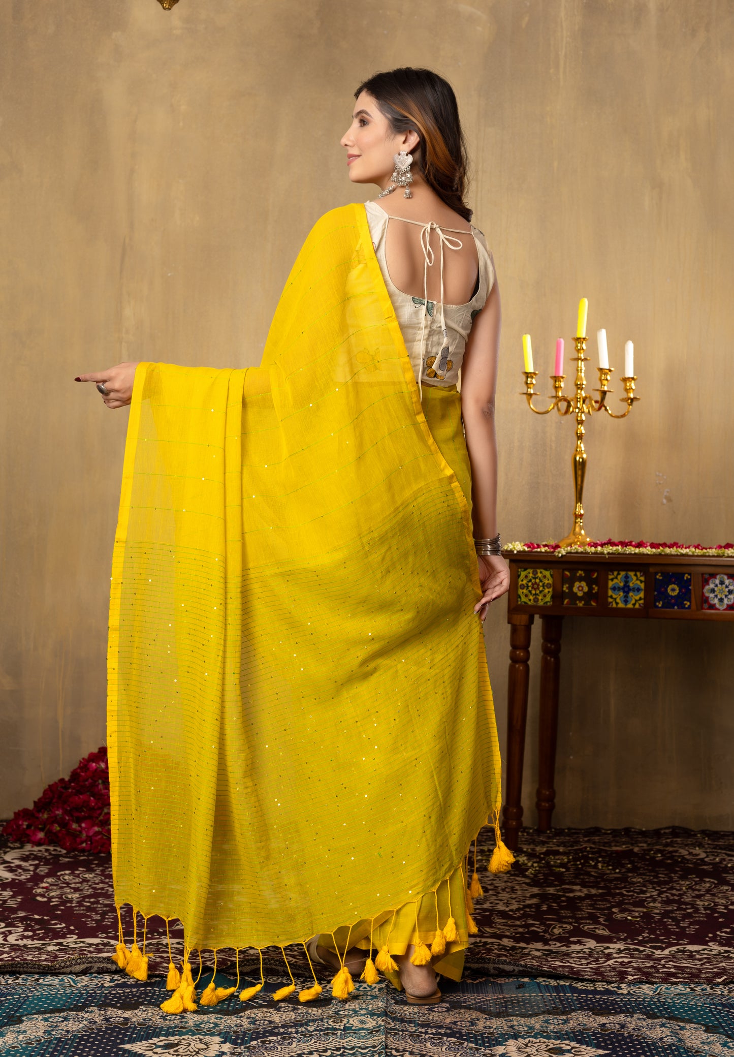 S O N C H A M P A || Mull Cotton Saree
