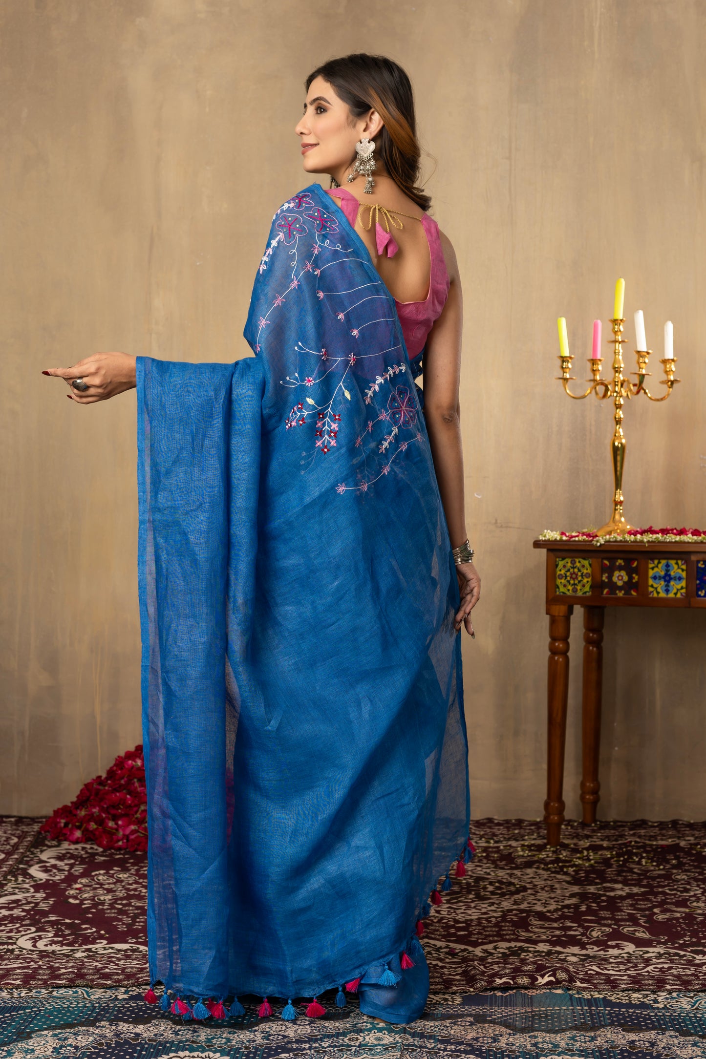 S H I P R A || Pure Linen Saree
