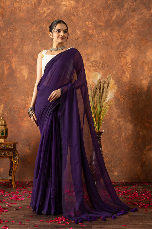 B A I G N E E -A A S M A N || Mull Cotton Saree