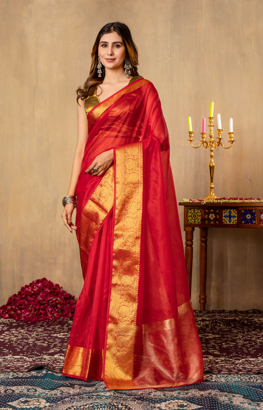 M I T A L I || Organza Tissue Saree