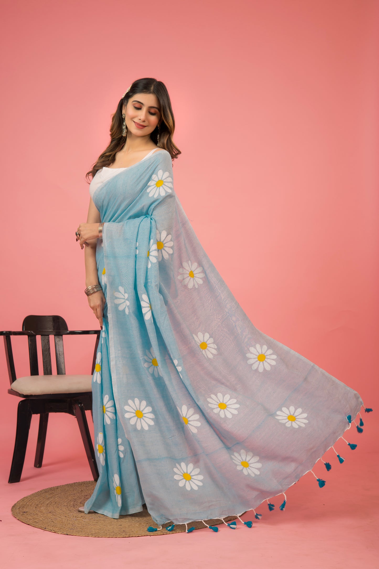 V I N D H Y A ||Khadi Cotton Saree with Hand Paint