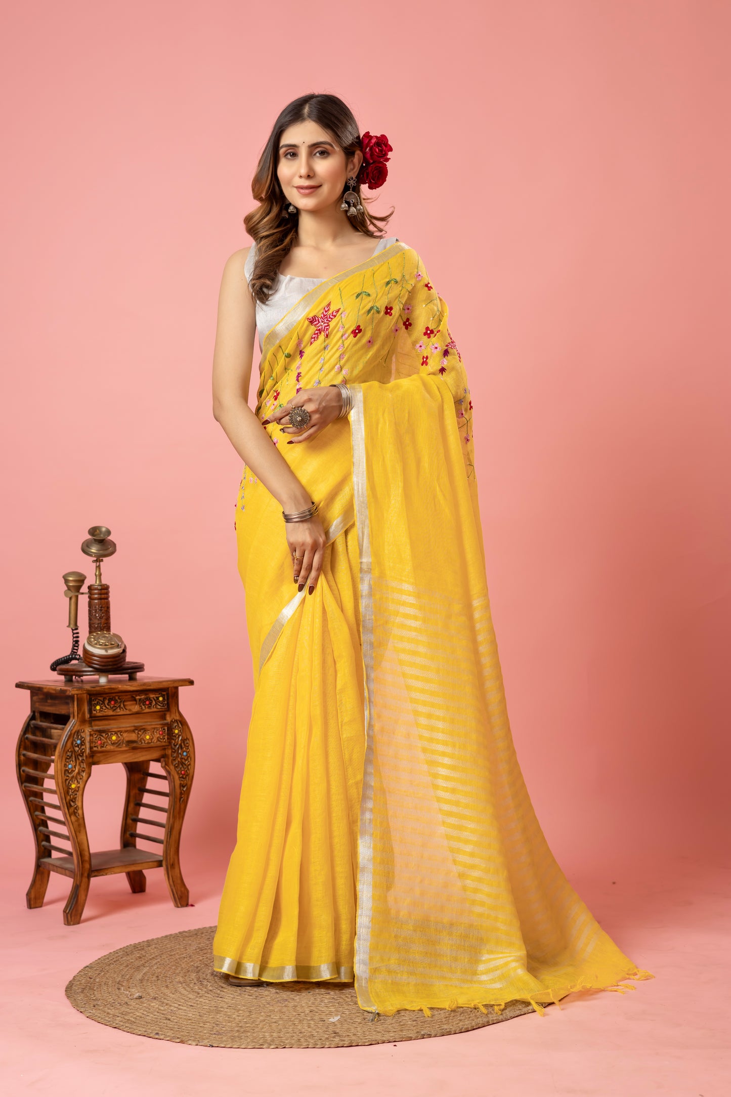 T U N G B H A D R A || Pure Linen Saree