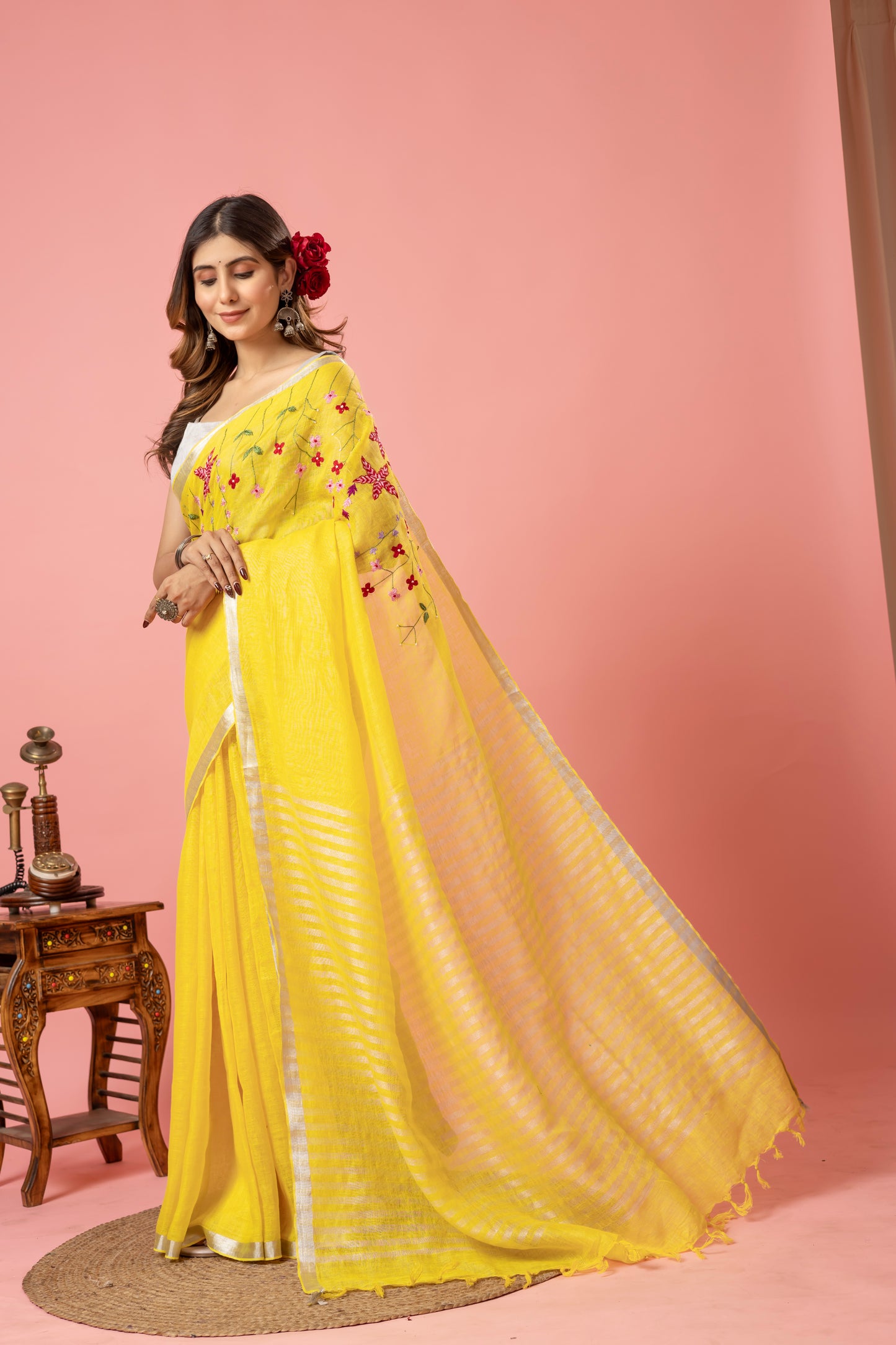T U N G B H A D R A || Pure Linen Saree