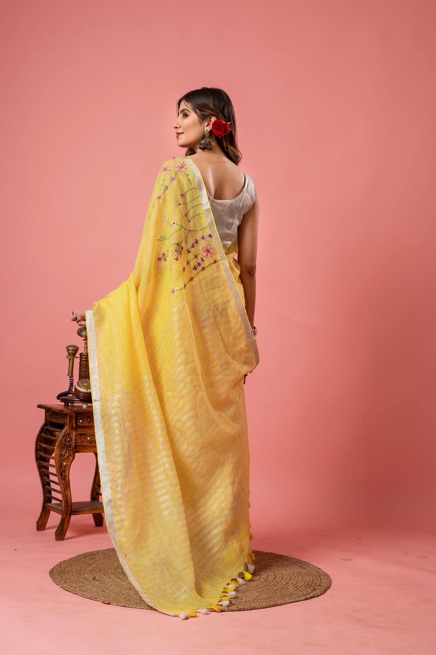 V A R A H A || Pure Linen Saree