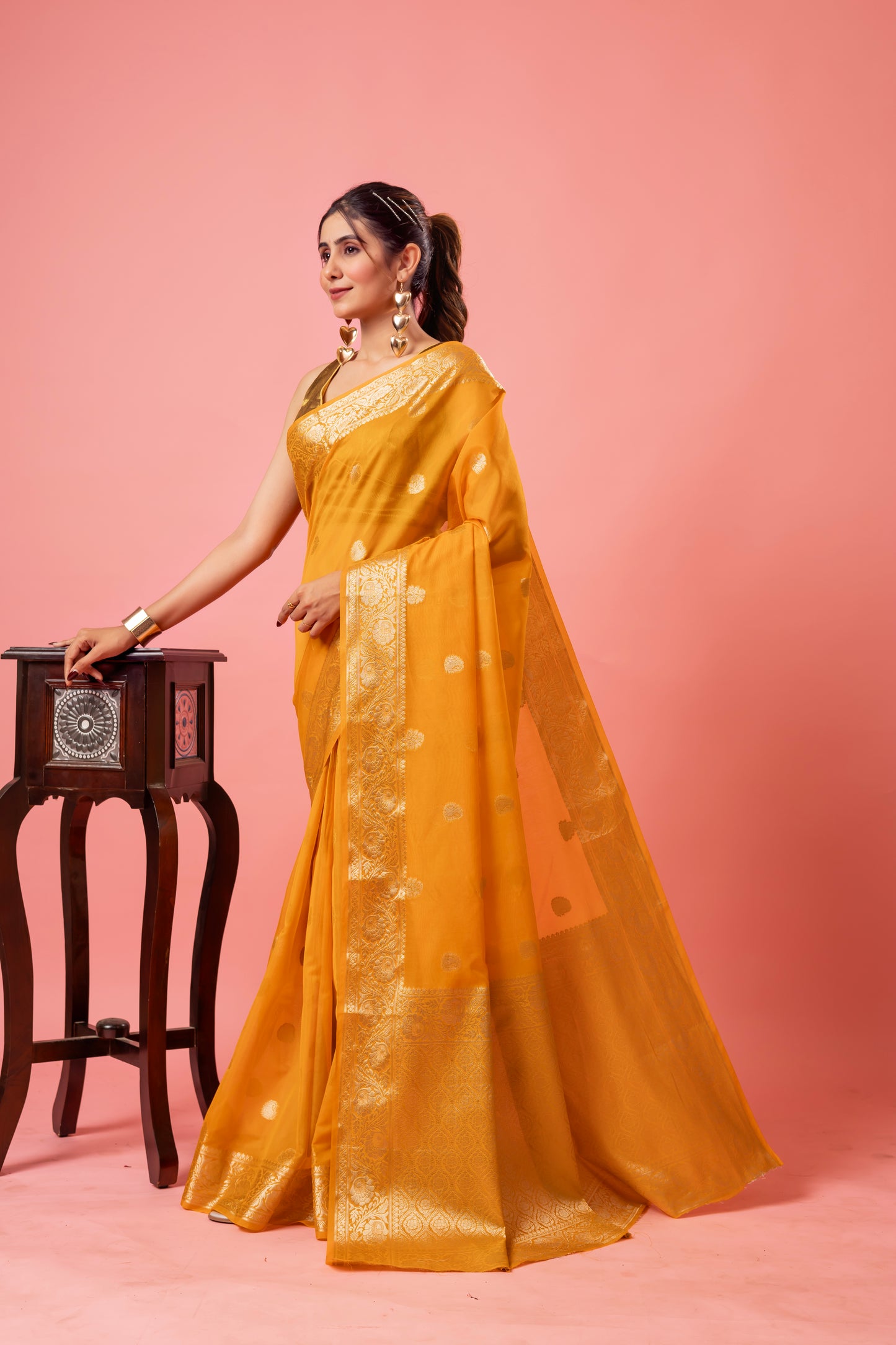 S A Y A L I || Banarasee Tissue Saree with Zari Work