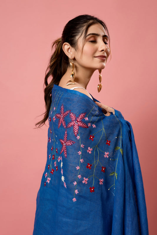 K A G N A || Pure Linen Saree