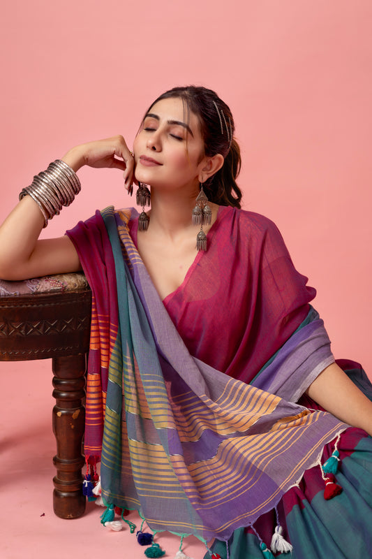 C H U I - M U I || Mull Cotton Saree