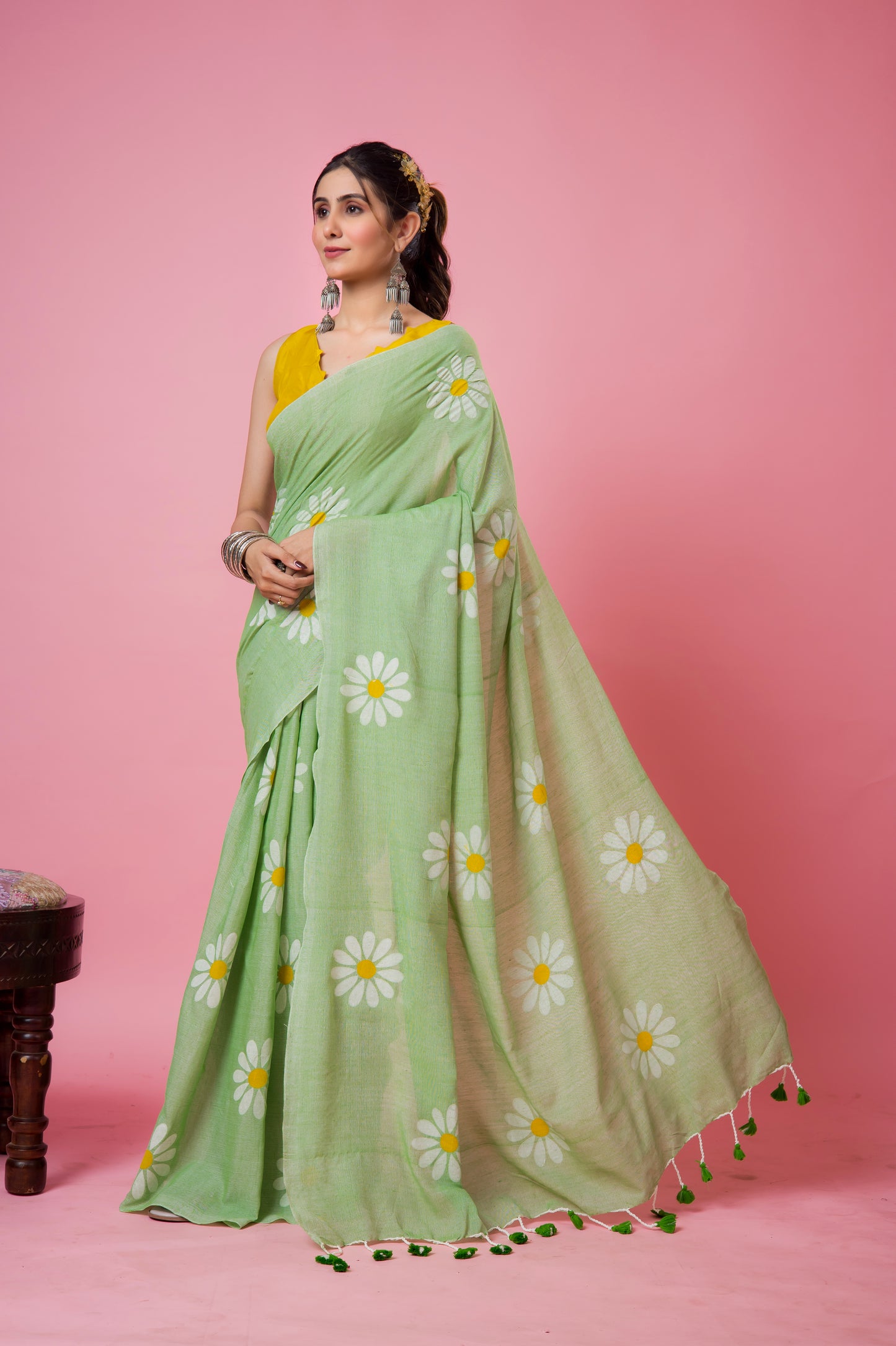 V I D H Y A || Khadi Cotton Saree with Hand Paint