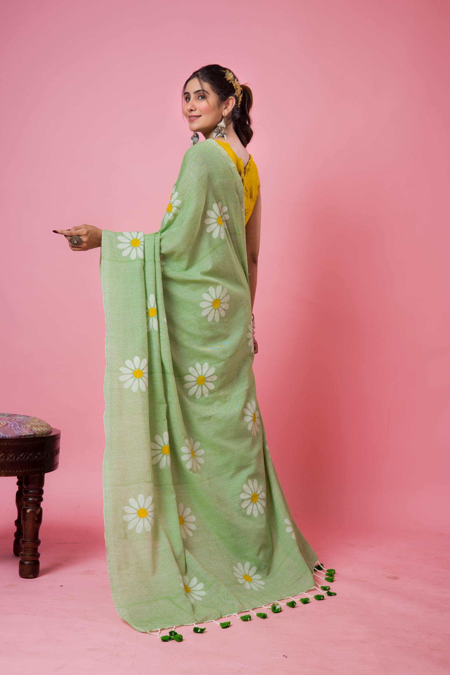 V I D H Y A || Khadi Cotton Saree with Hand Paint