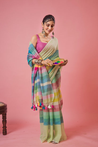 A T R A N G E E - S A T R A N G E E || Mull Cotton Saree