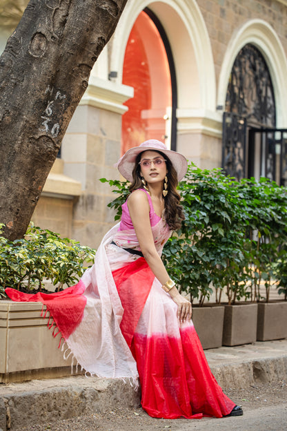 N A M I K A || Pure Organza Hand-Work Saree