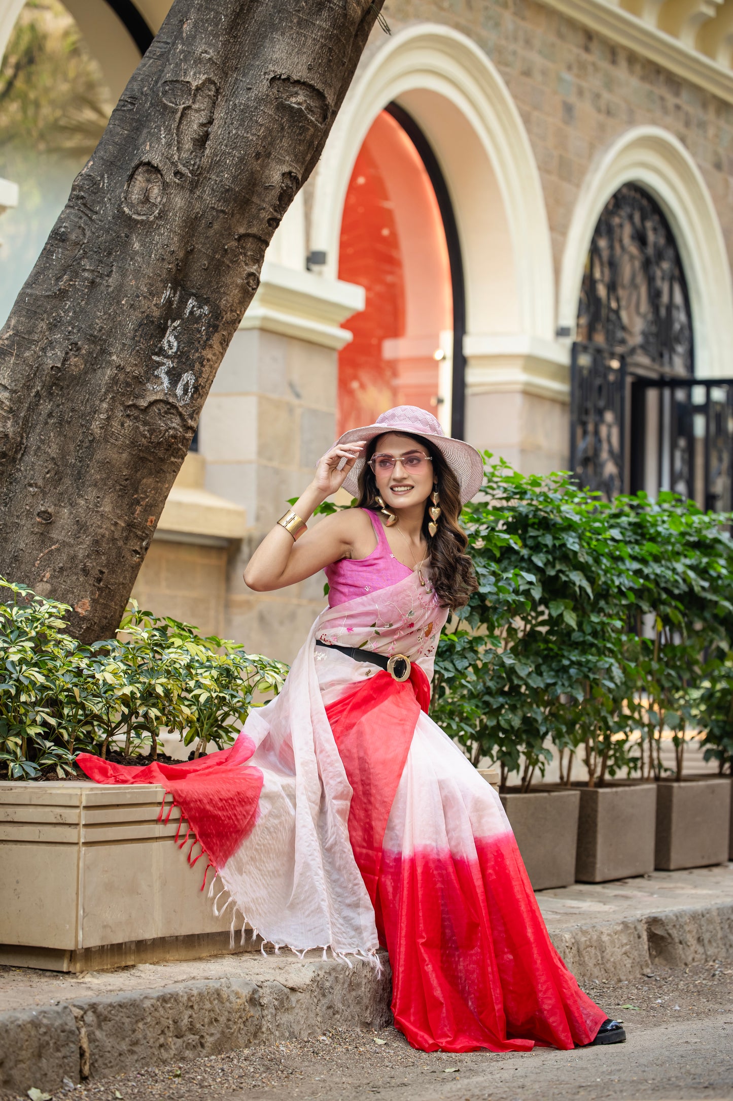 N A M I K A || Pure Organza Hand-Work Saree