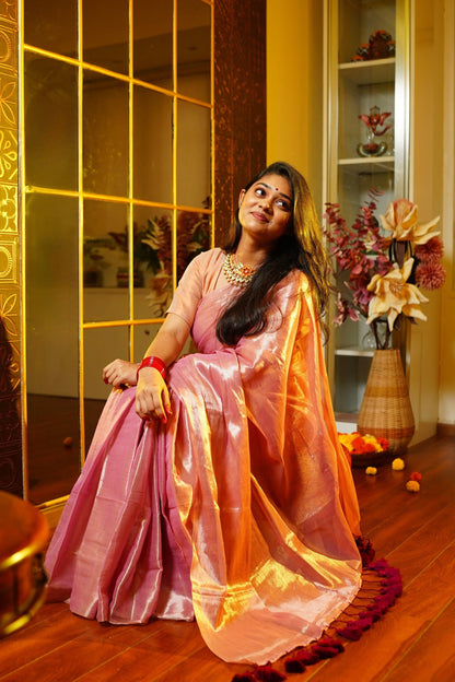 N I H A R I K A || Handloom Raga Tissue Saree