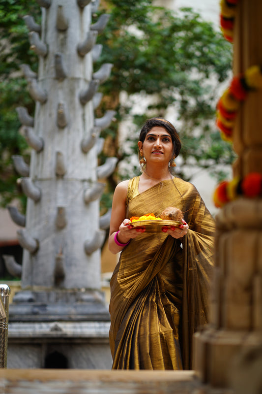 S I Y A || Golden Handloom Raga Tissue