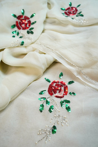V I D H Y A || Chiffon Sequence Work Saree