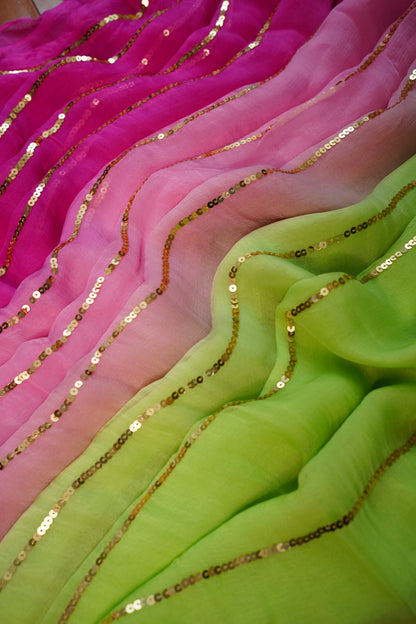 D H A T R I || Pure Chiffon saree
