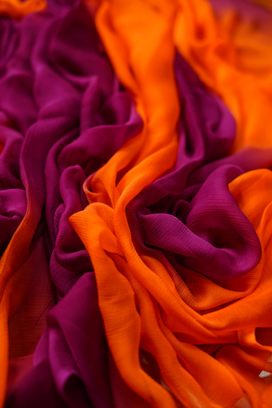N A R A N G E - B I R A N G E ||  Pure Chiffon Saree