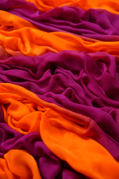 N A R A N G E - B I R A N G E ||  Pure Chiffon Saree