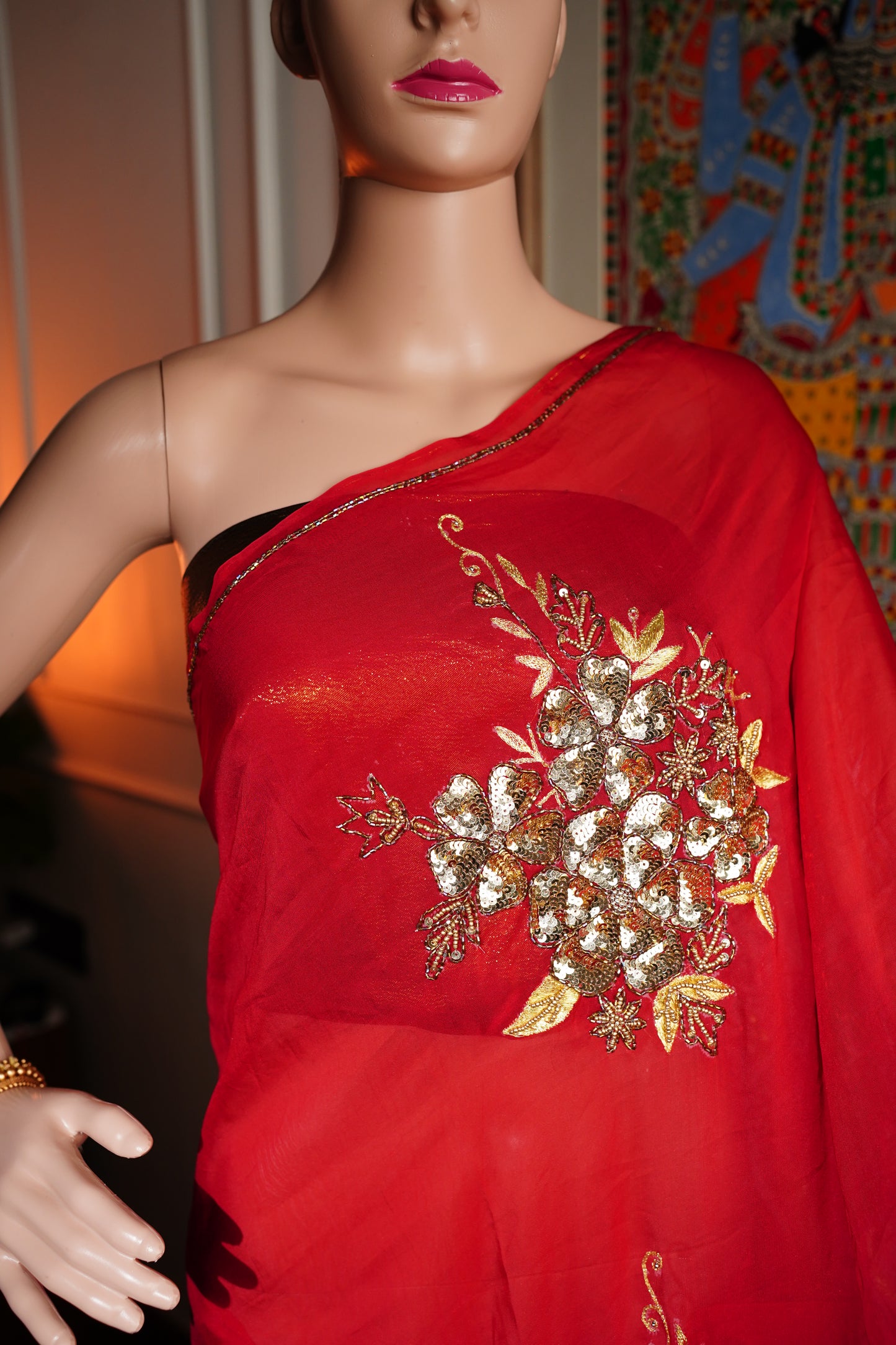 R A S E S H W A R I || Organza Sequence work Saree