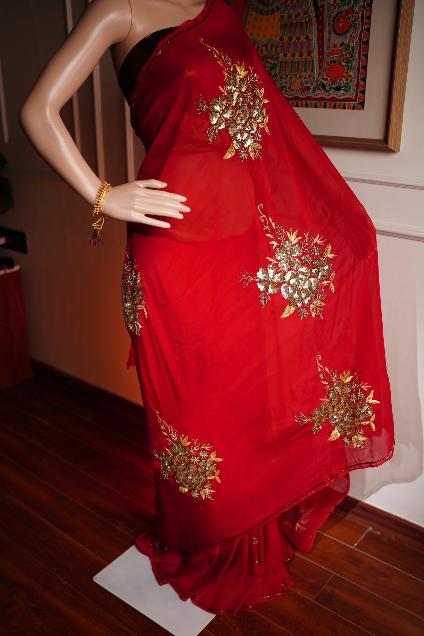 R A S E S H W A R I || Organza Sequence work Saree
