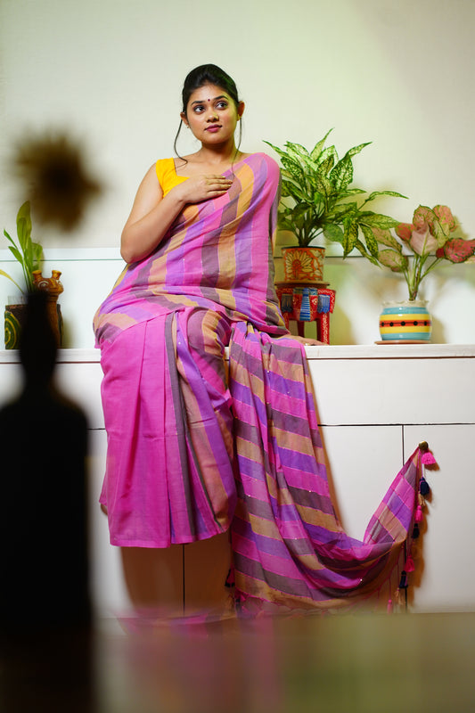 R A J A N I G A N D H A || Mull Cotton Saree