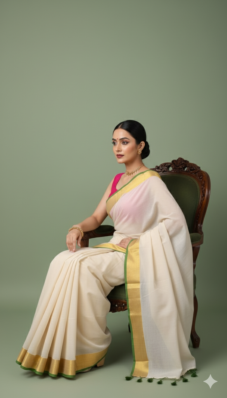 H A R S H A L I || MULL COTTON SAREE