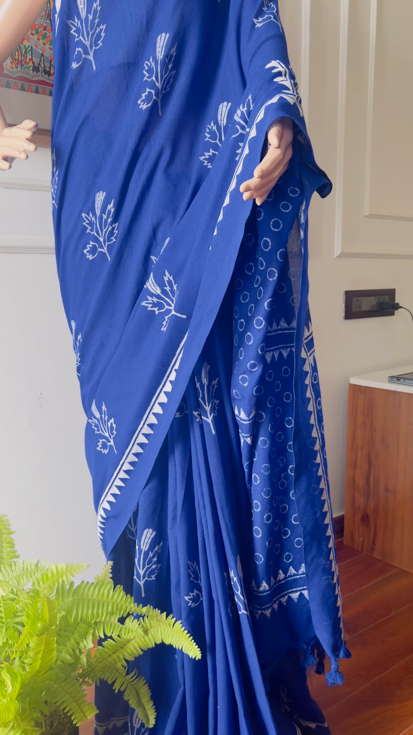 P A V I K A || Khadi Hand Block Paint Cotton Saree