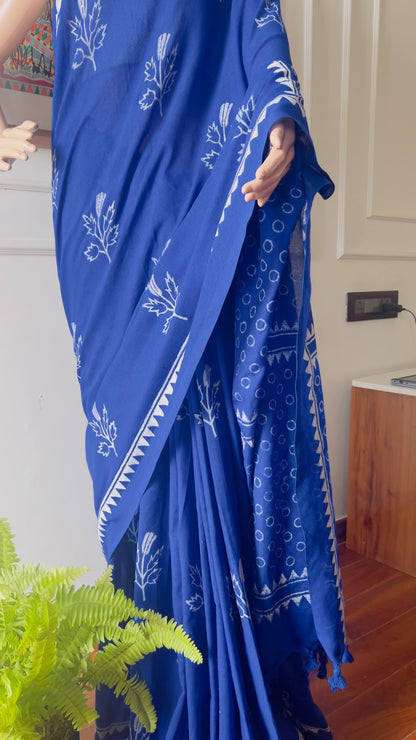 P A V I K A || Khadi Hand Block Paint Cotton Saree