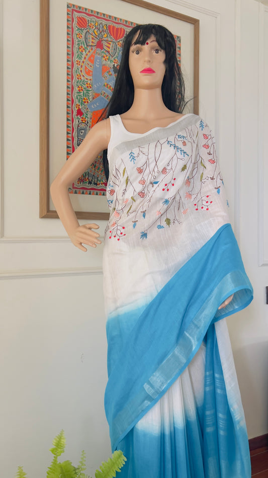 S A R J A N || Linen Slub Saree
