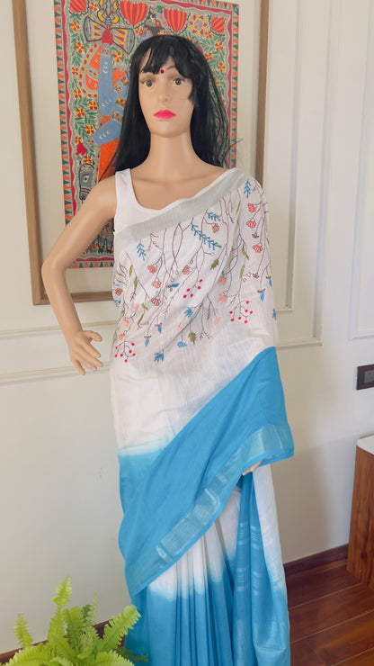 S A R J A N || Linen Slub Saree
