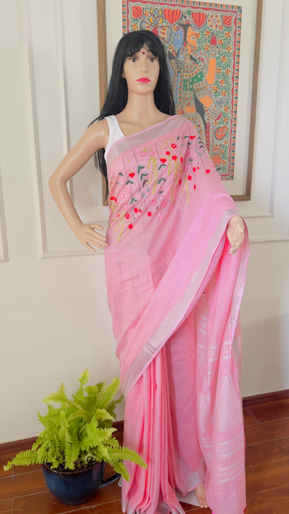 J A L P A R I ||Semi Linen Saree